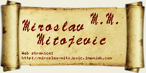 Miroslav Mitojević vizit kartica